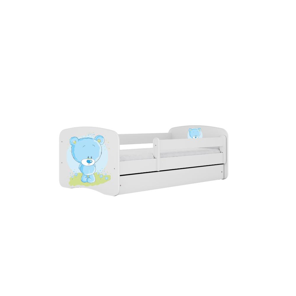 Cama 180 x 80 cm Kocot Kids com gaveta BabyDreams Blue Teddybear White