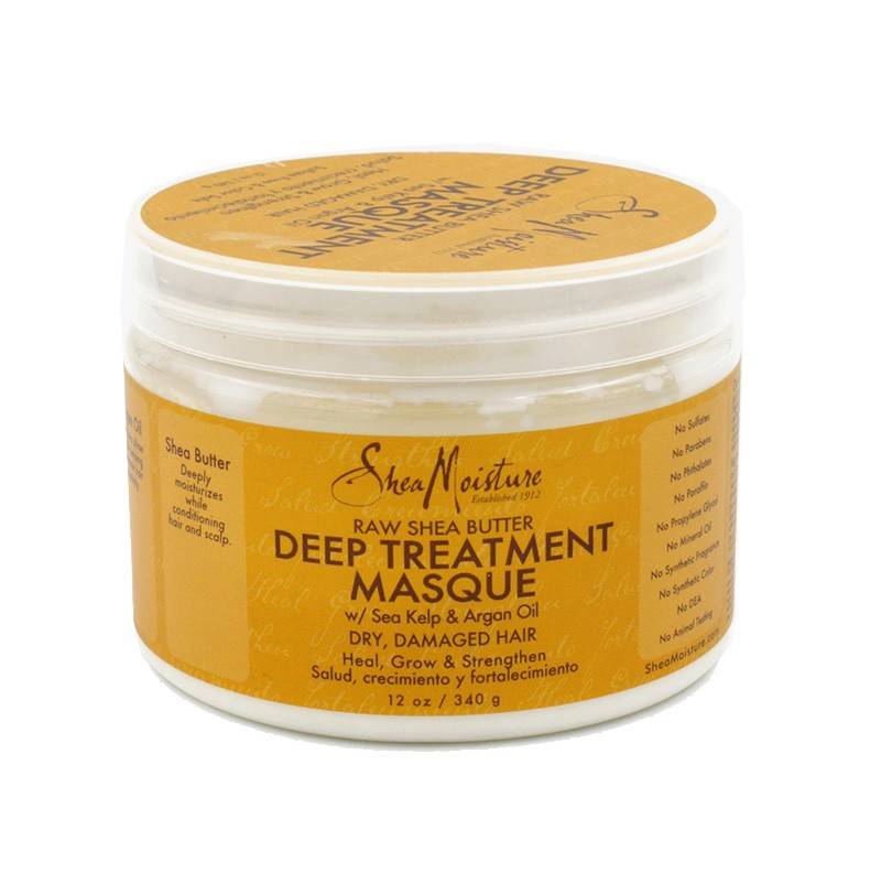 Shea Moisture - Shea moisture raw shea butter mascarilla deep tratamiento 340 gr, mascarilla para cabello seco, dañado y sobre-procesado.
