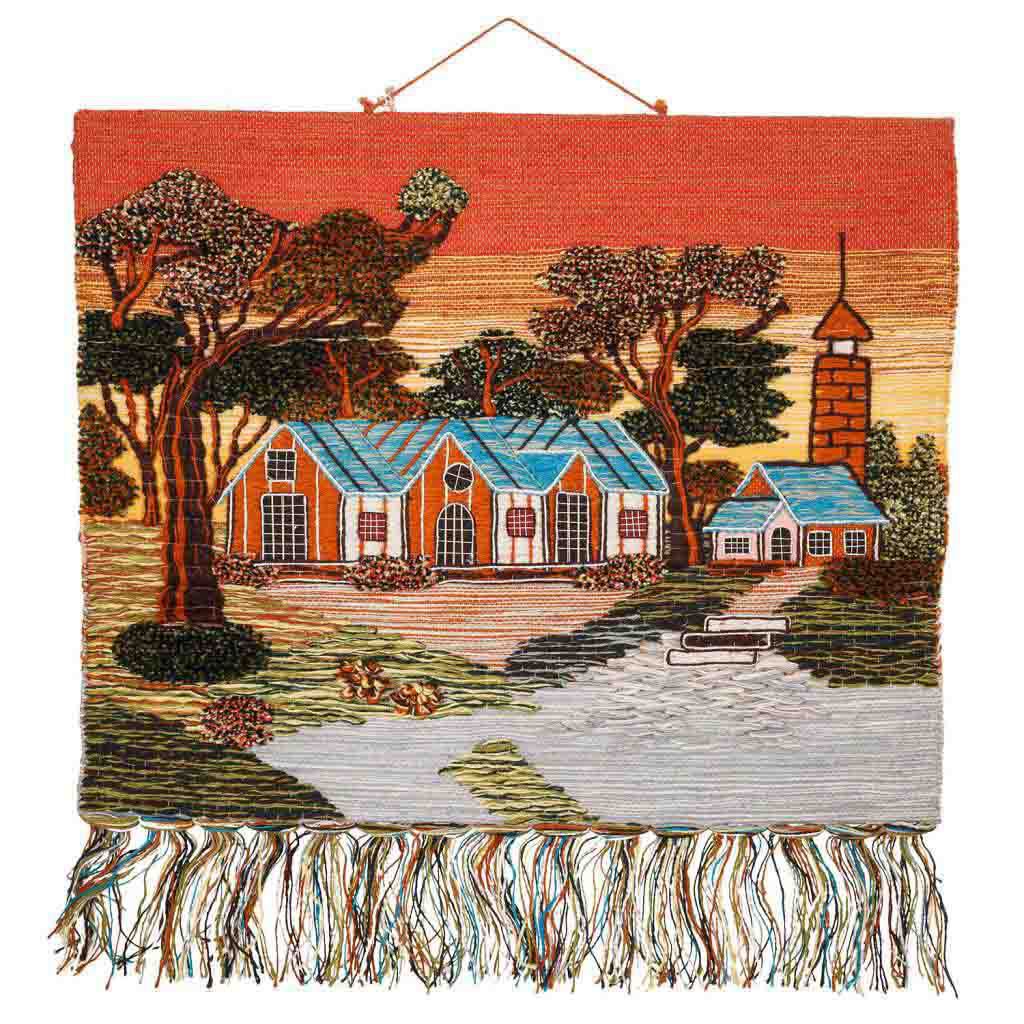 Tapiz De Yute Tejido Artesano Decorativo 0x100x80cm, El mejor complemento para tu hogar