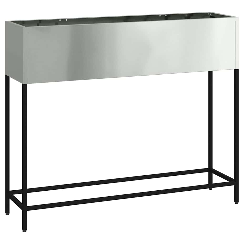 vidaXL Jardinera Elevada Plateado 100 x 26 x 82 cm Acero Galvanizado