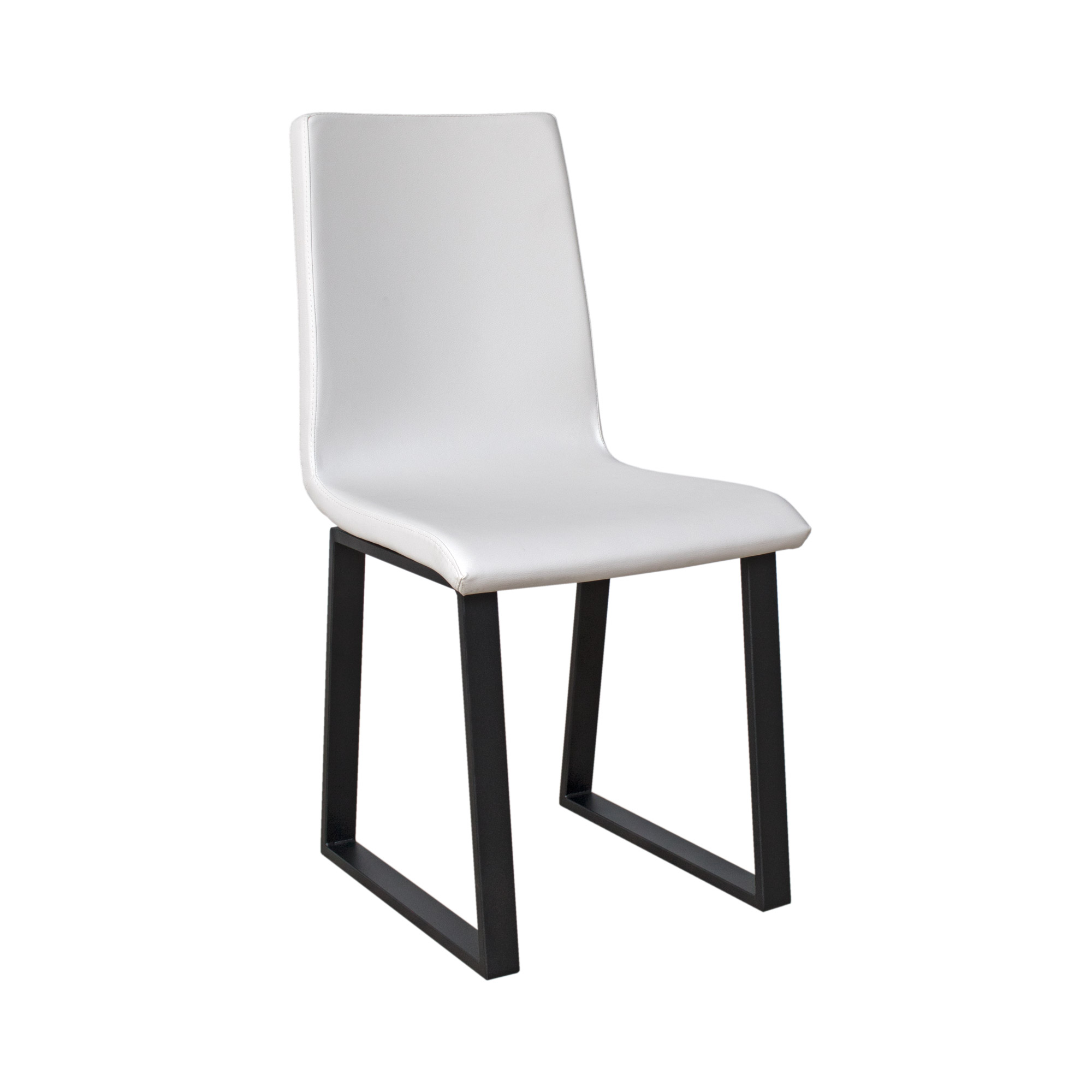 Silla Baffy Patas antracita Cojín blanco 01 (Tipo Tecno) - Itamoby