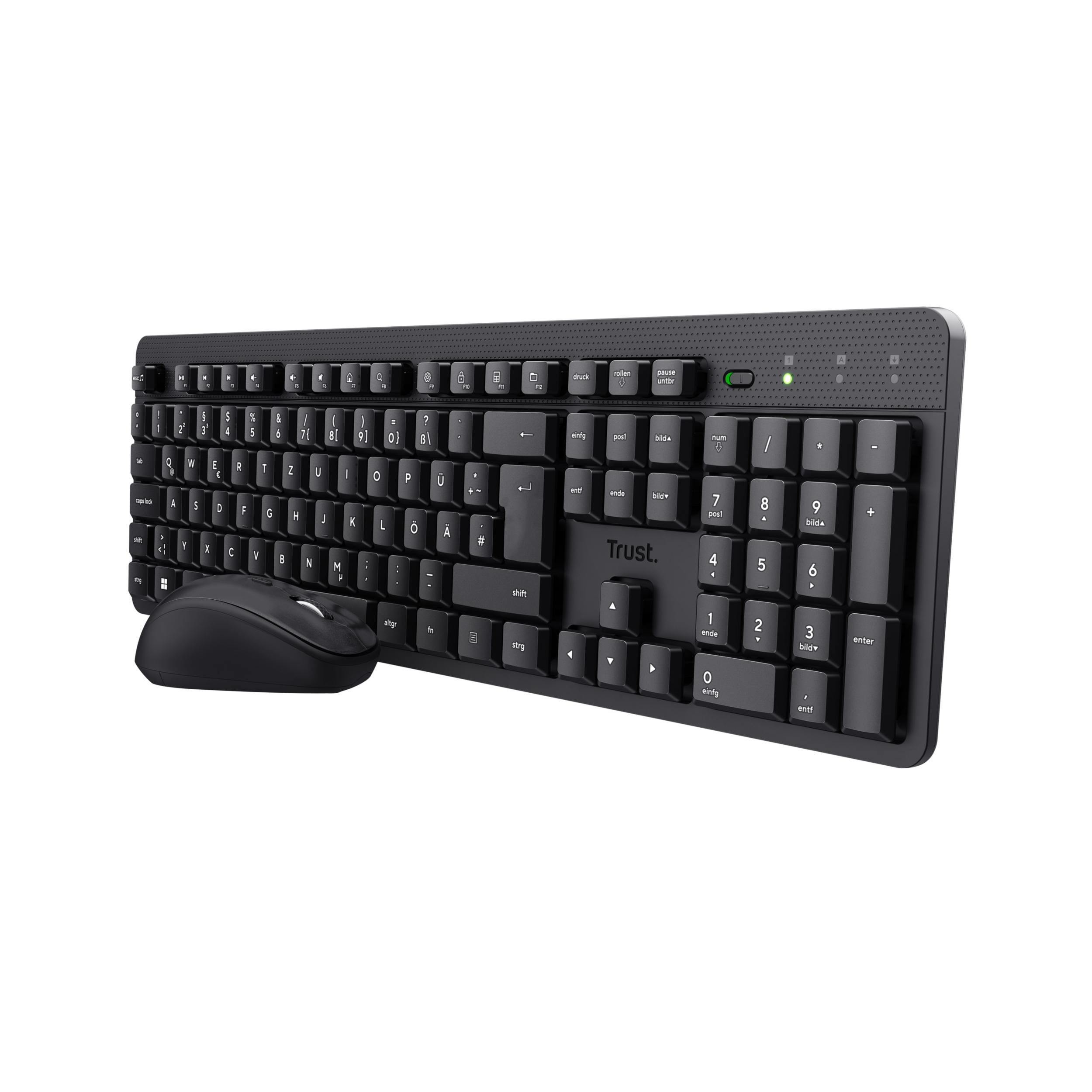Trust tkm-360 keyboard mouse included rf wireless qwerty spanish black