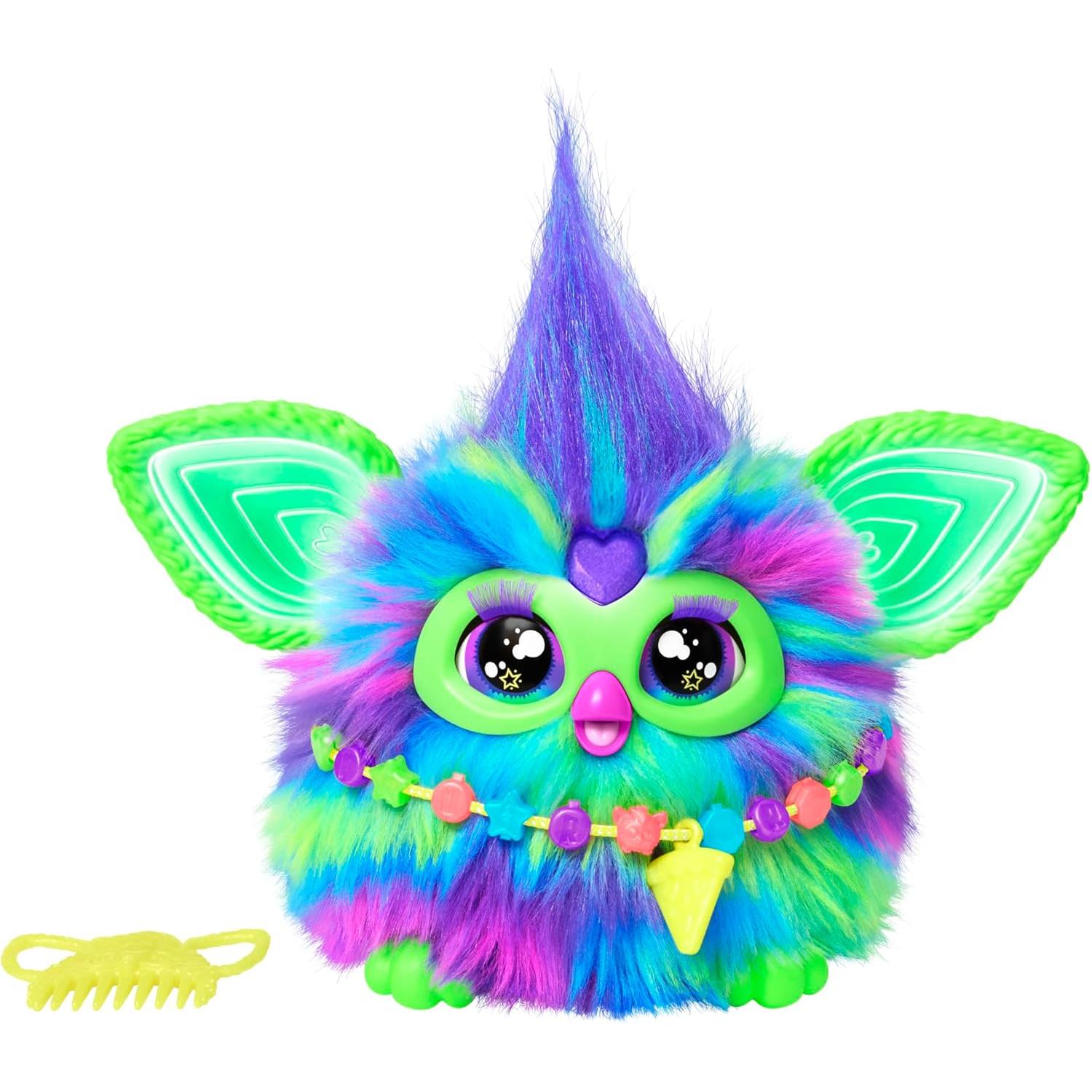 Furby Galaxy, Juguete de Peluche Interactivo Que Brilla en la Oscuridad - Versión en Español, Juguete Electrónico para Niñas y Niños, Regalo de Papá Noel y Reyes Magos