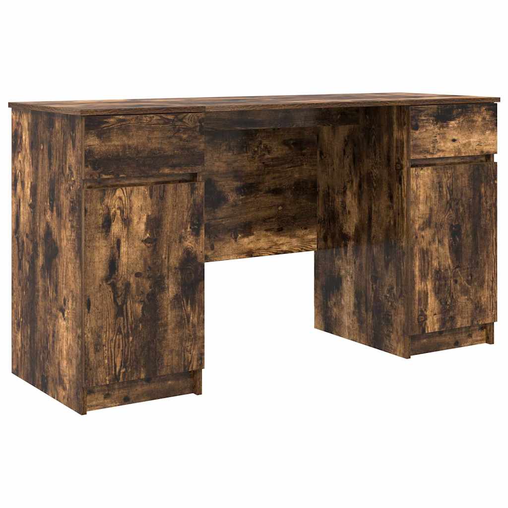 vidaXL Escritorio Roble ahumado 140 x 49 x 76 cm Madera contrachapada