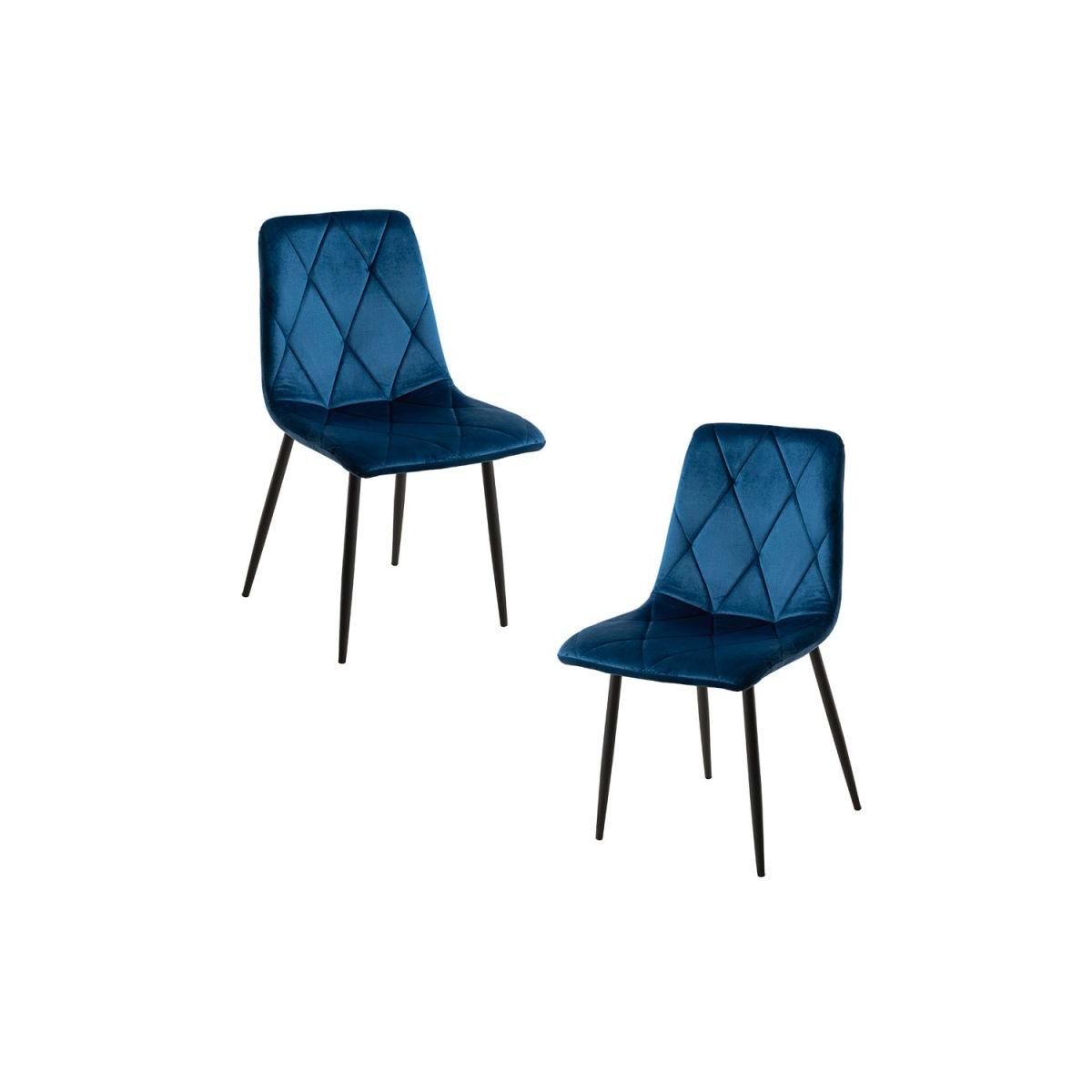 Regalos Miguel - Packs Sillas Comedor - Pack 2 Sillas Lyke Terciopelo - Azul