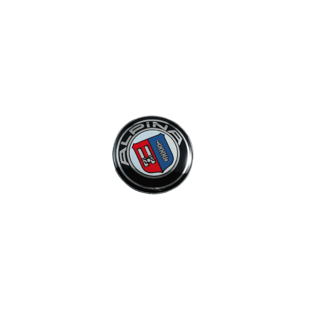 Emblema BMW 82 MM 3 Pines autoadhesivo Blanco/Negro Performance