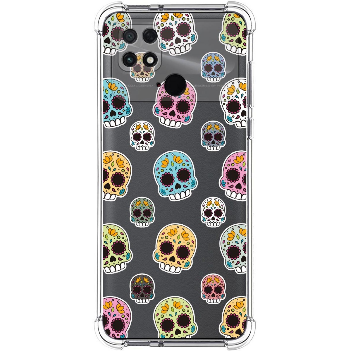 Funda Silicona Antigolpes para Xiaomi POCO C40 diseño Catrina Dibujos