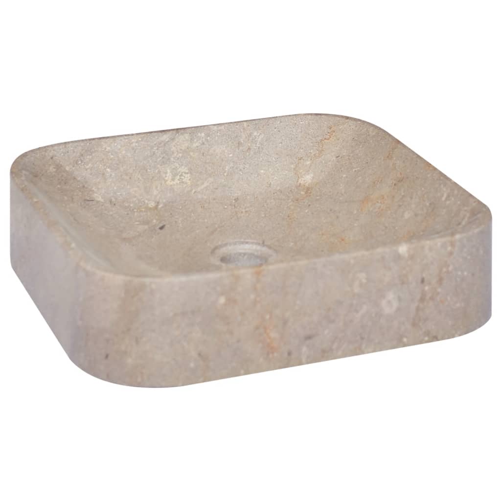 vidaXL Lavabo Mármol 40x40x10 cm Lavamanos Inodoro Baño Cuenca Fregadero Color Gris,  Negro,  Crema y mas