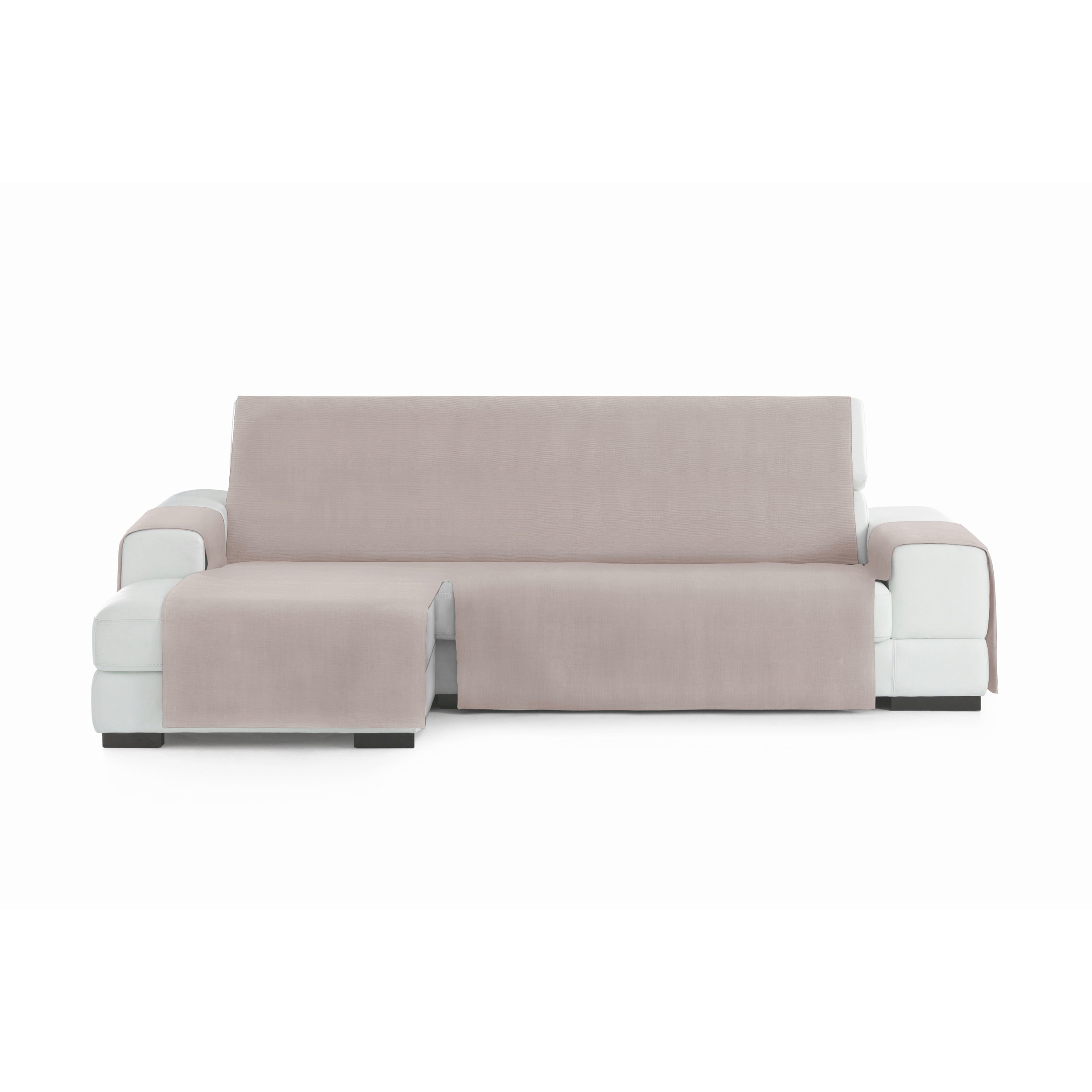Milica Funda Cubre Sofá Chaise 290 cm Longue Leire - Tejido Jaquard Lavable - Incluye 2 Fundas Cojín de regalo