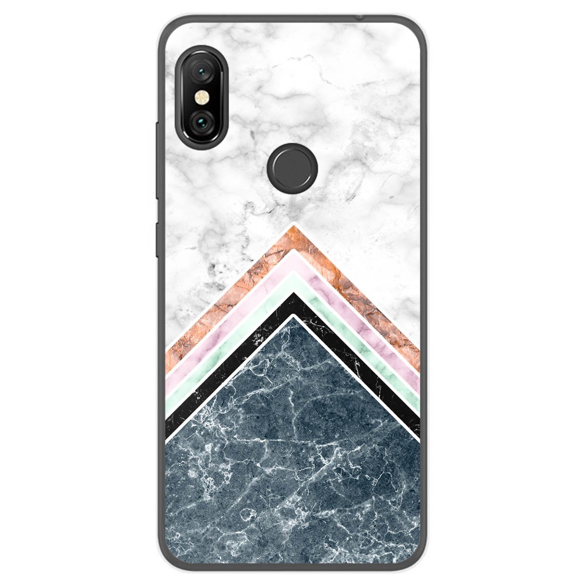 Tumundosmartphone Funda Gel Tpu para Xiaomi Redmi Note 6 Pro diseño Mármol 05 Dibujos