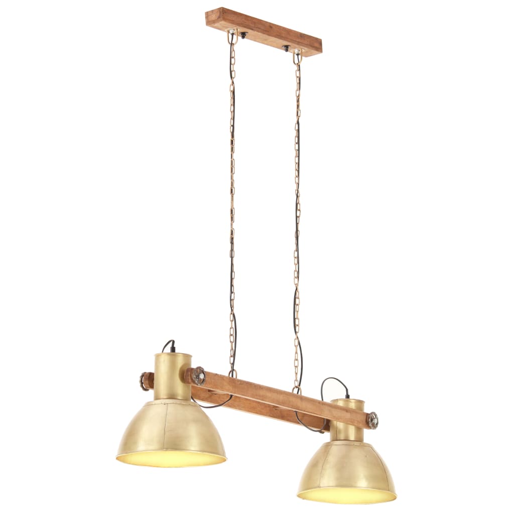 vidaXL Lámpara Colgante Industrial 25 W 109 cm E27  Techo Iluminación Color Blanco,  Latón,  Negro y mas