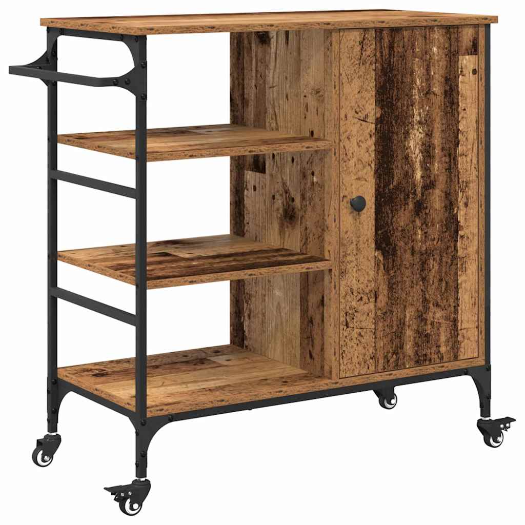 vidaXL Carrito de cocina madera de ingeniería 87,5x38,5x84,5 cm
