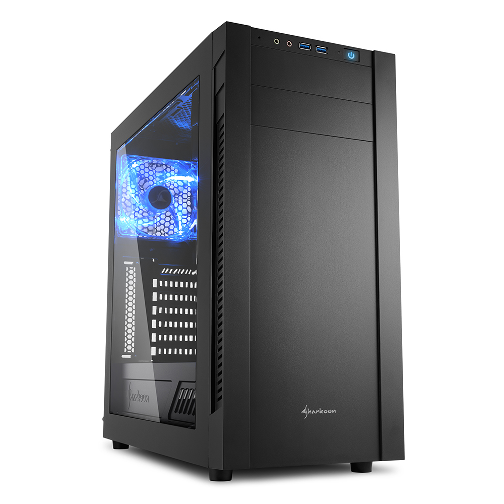 Sharkoon S25-W Midi-Tower Black 4044951019304