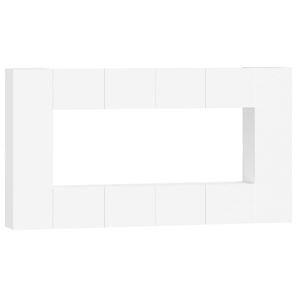 Vidaxl Set de Muebles para TV 8 Piezas Madera Contrachapada 80x30x30 Cm