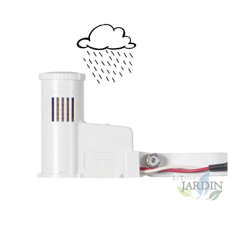 HUNTER Sensor de lluvia Rain-Clik Hunter que paraliza el riego con lluvia, control automático de riego