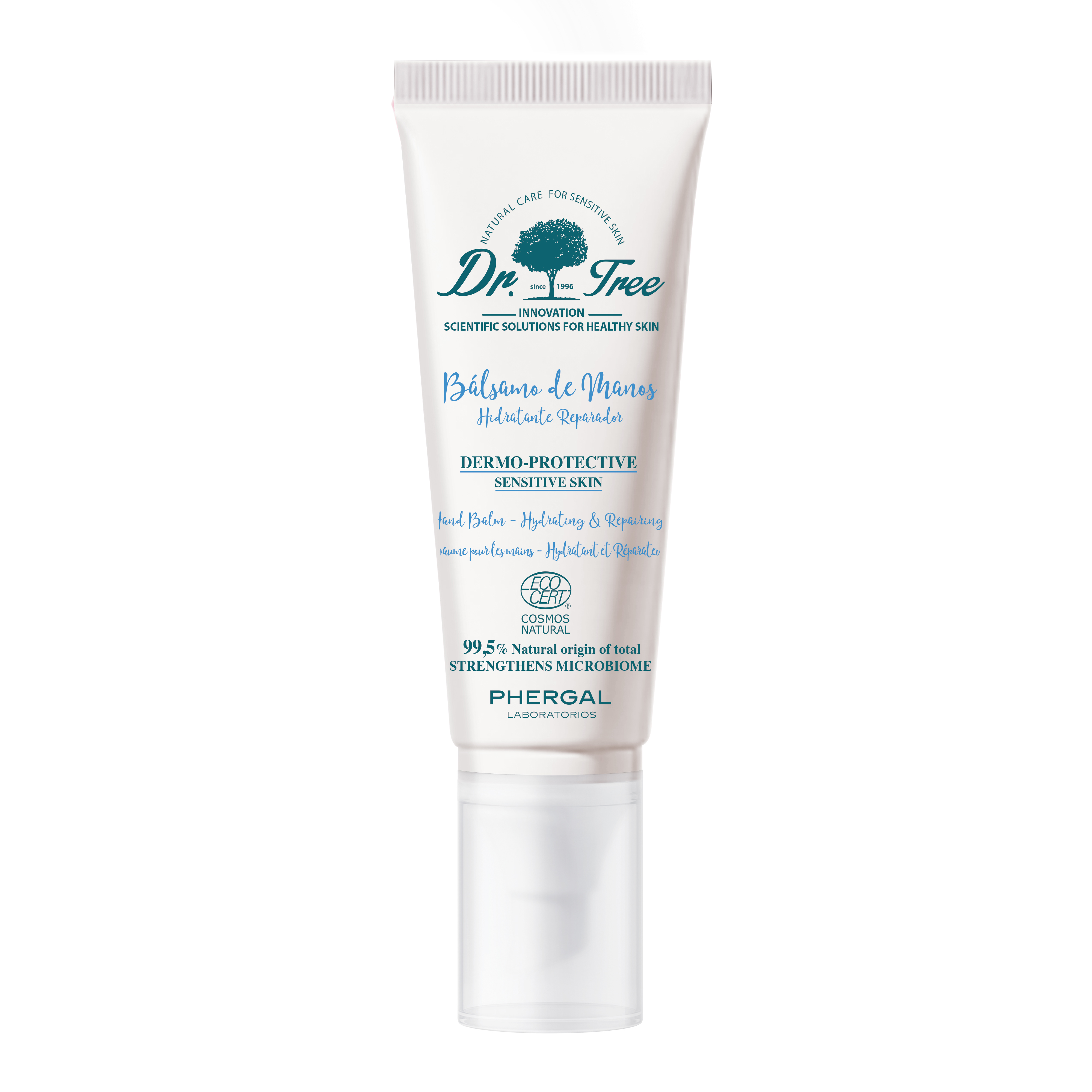 Dr. Tree | ECO Bálsamo de Manos Reparador | Nutre, Hidrata y Protege | Para Pieles Sensibles | 99,5% Ingredientes Naturales | Airless | ECOCERT, 50 ml