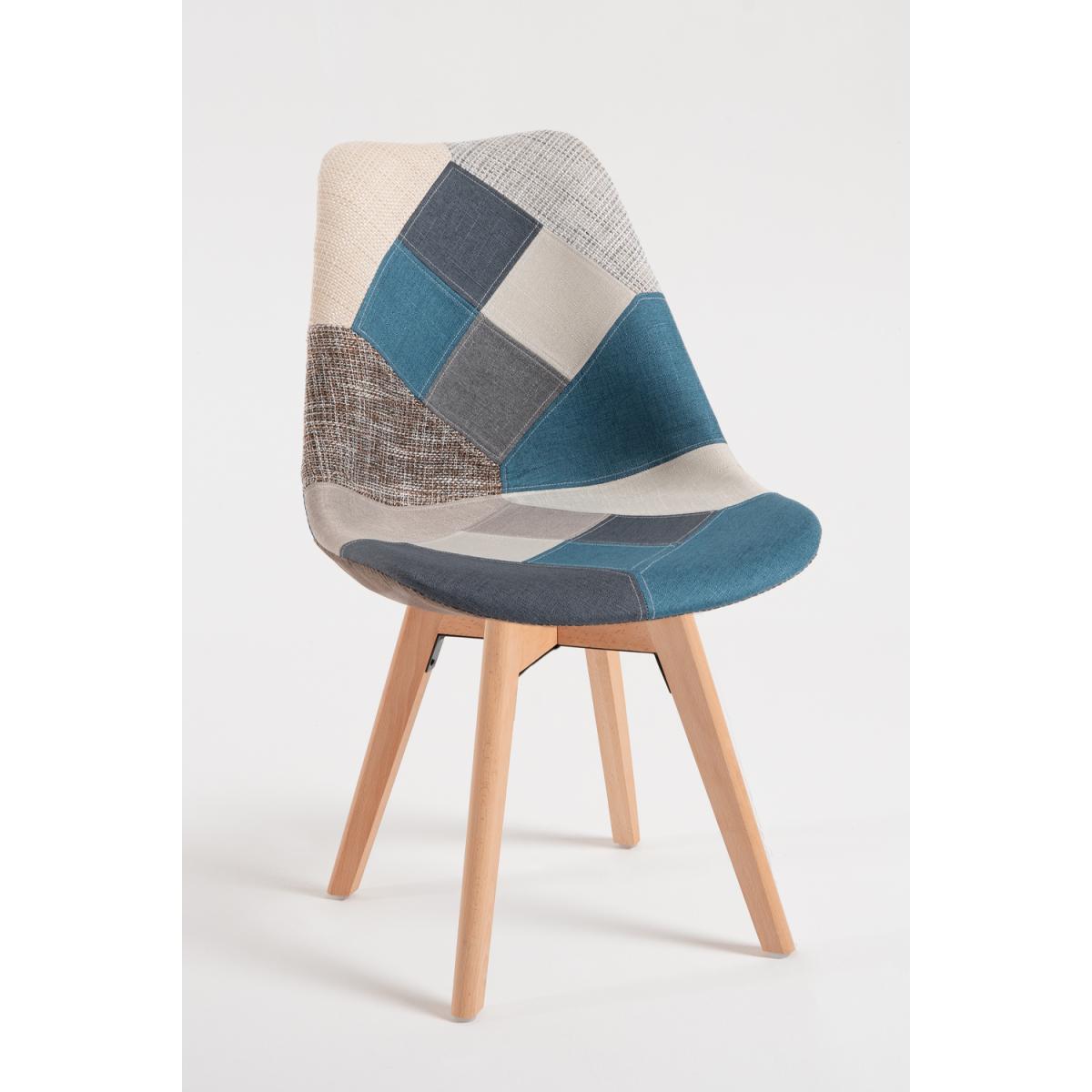 Regalos Miguel - Sillas Comedor - Silla Synk Patchwork - Azul