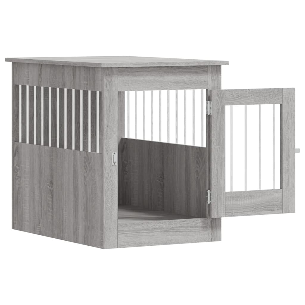 vidaXL Jaula para Perros Caseta Perrera Refugio Madera de Ingeniería Color Roble Sonoma,  Blanco,  Gris sonoma y mas