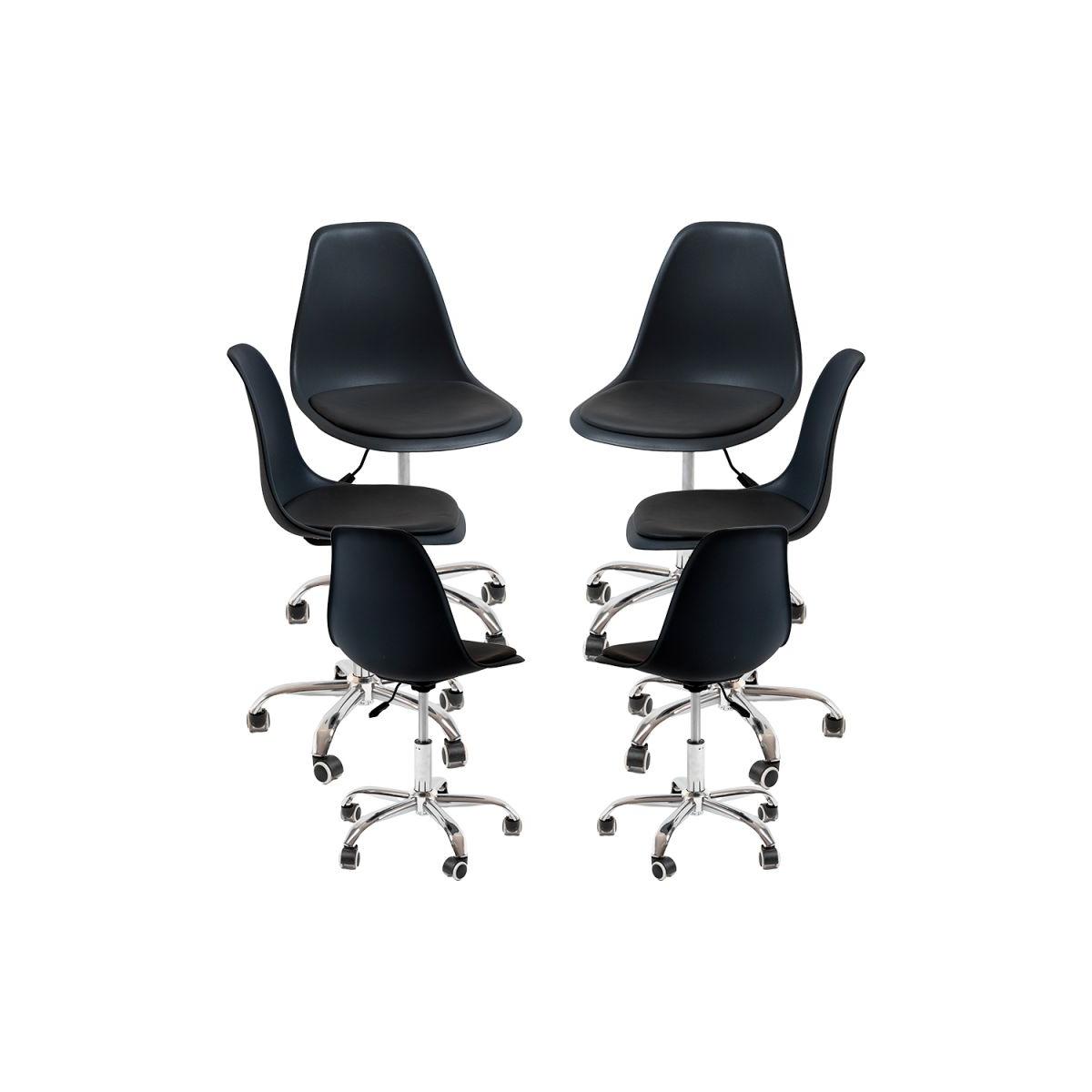 Regalos Miguel - Packs Sillas - Pack 6 Sillas Dami Office - Negro