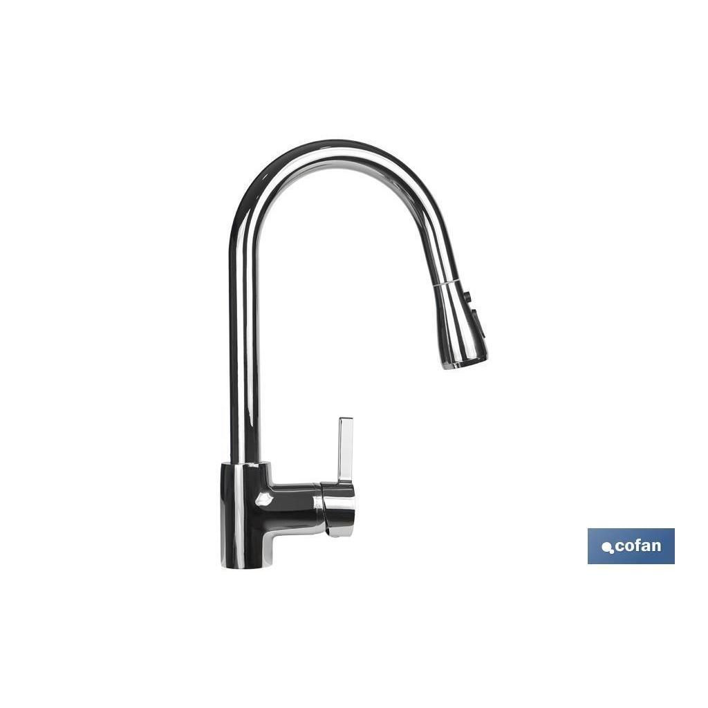 Grifo cocina monomando con ducha40 mm