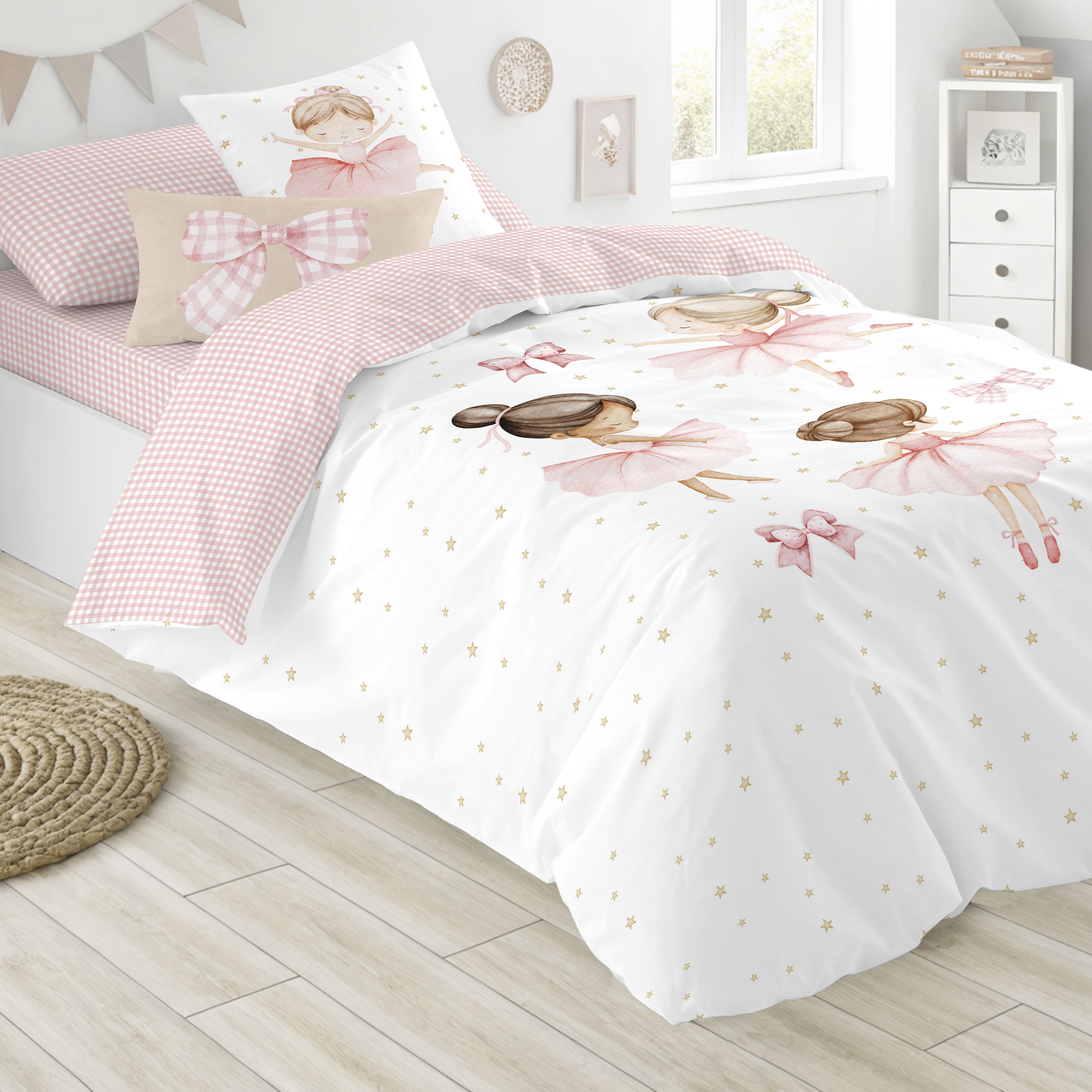 COOL KIDS - Funda Nórdica Infantil Estampada Reversible - 100% Algodón - Extrasuave - Incluye Funda Nórdica + 1 Funda de Almohada - 5 Modelos Diferentes - Cama 90/105 cm - Fabricado en España