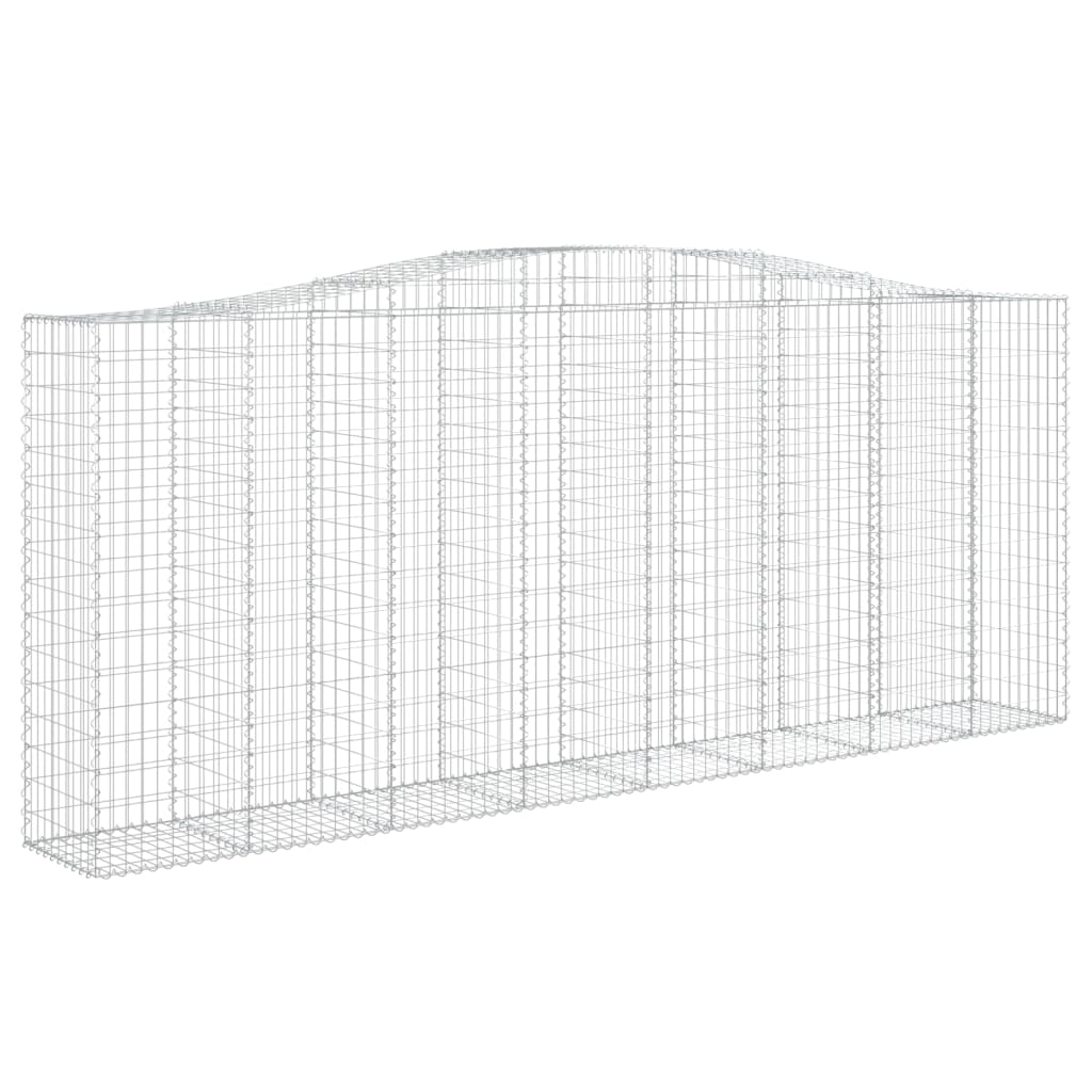 vidaXL Cestas de gaviones 2 uds forma de arco hierro 400x50x160/180 cm