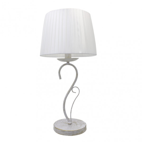 Sobremesa con pantalla AMSTERDAM Blanco/oro 50x25x25 Cm Fabrilamp