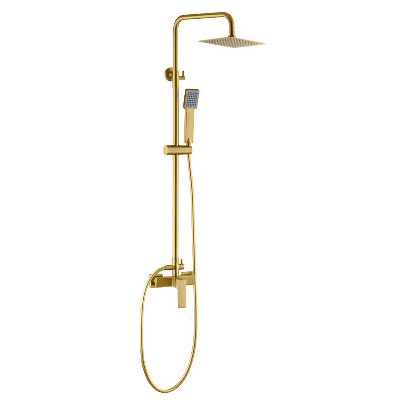 Imex Art BDAR025/OC barra de ducha monomando extensible de acero inoxidable acabado oro cepillado