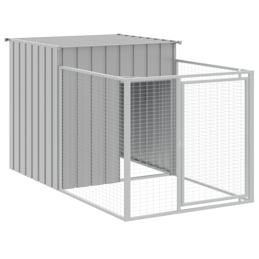 vidaXL Caseta para Perros con Tejado Perrera Jaula Acero Galvanizado Color Gris claro,  Antracita, y mas