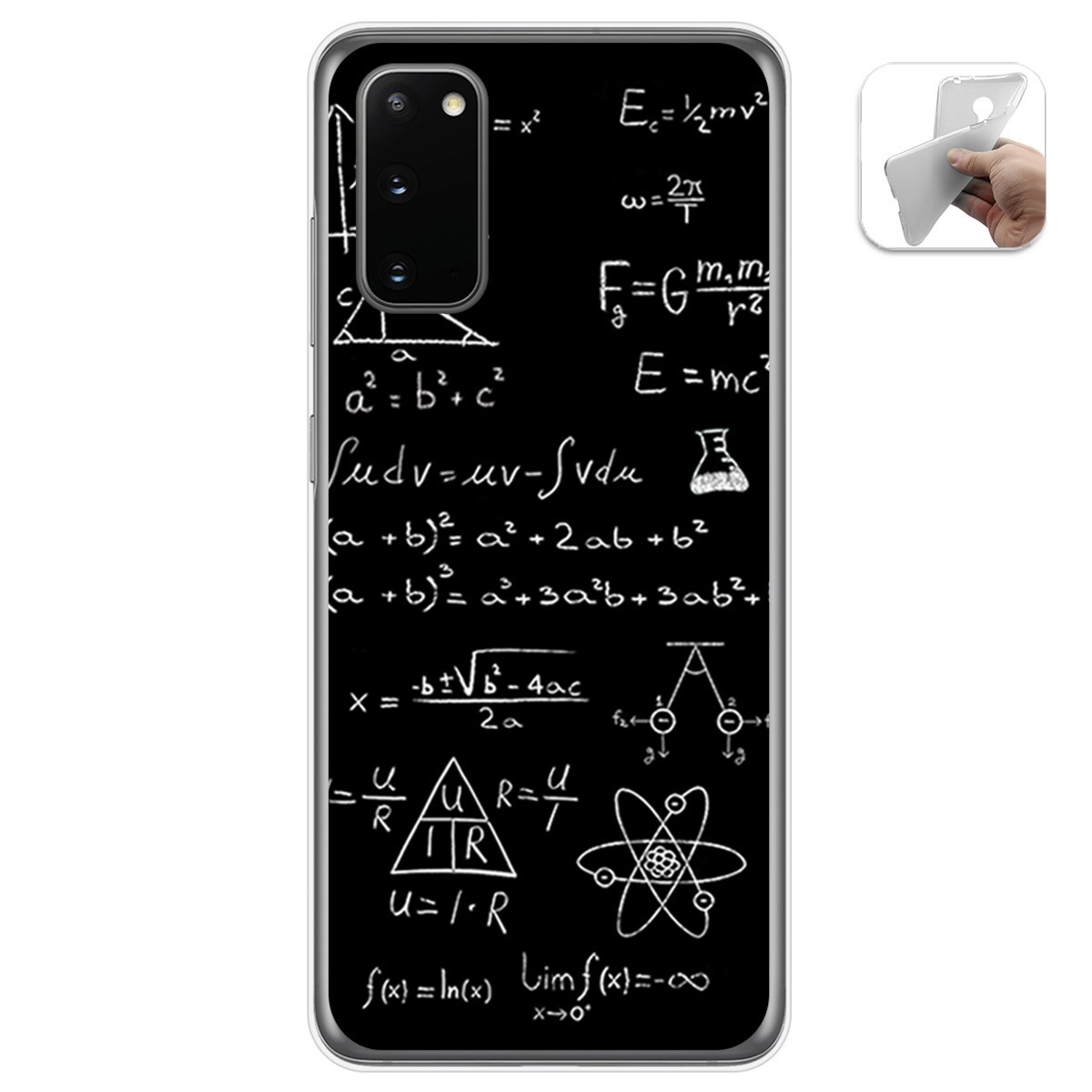 Tumundosmartphone Funda Gel Tpu para Samsung Galaxy A41 diseño Formulas Dibujos