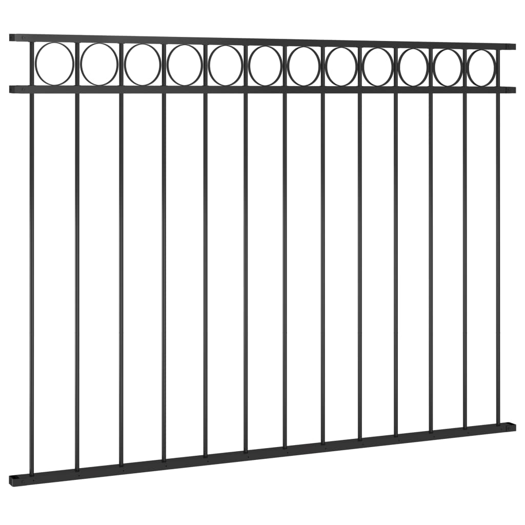 Vidaxl Panel de Valla de Acero Negro Dimensiones 1.7 X 0.8 M - Alta Seguridad para el Jardín