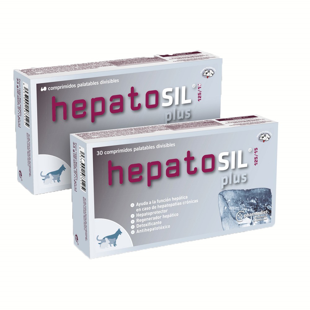 Pharmadiet - HEPATOSIL PLUS Complemento Alimentario Masticable Para Mascotas 30 Comprimidos