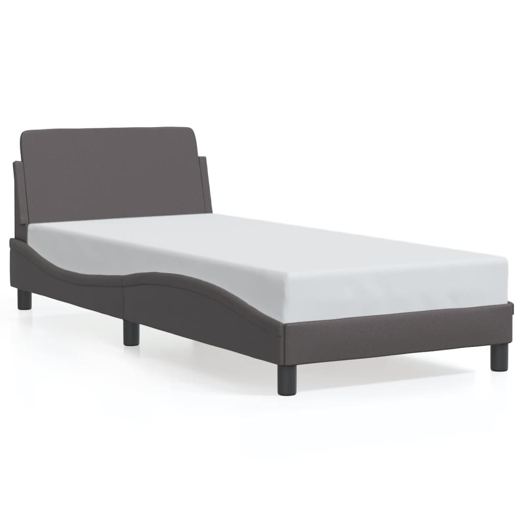 vidaXL Estructura de cama Dover cuero sintético gris 80x200 cm