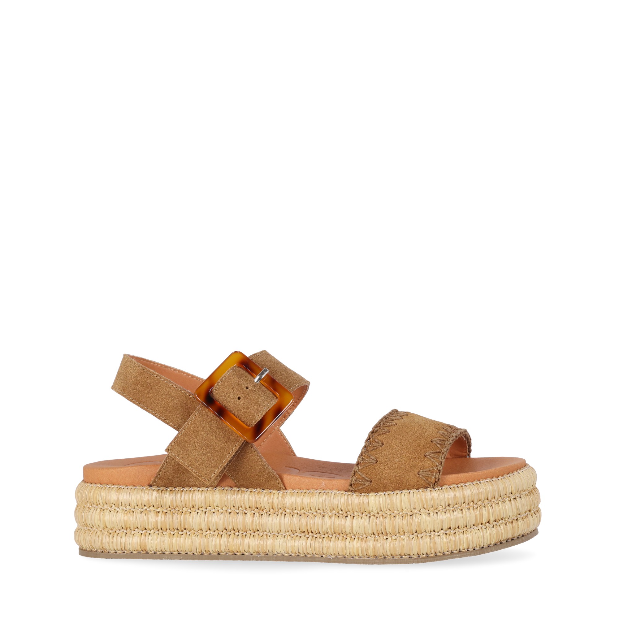Chika10 Leather EKOS 01 Sandalia Plataforma Cuero/Tan