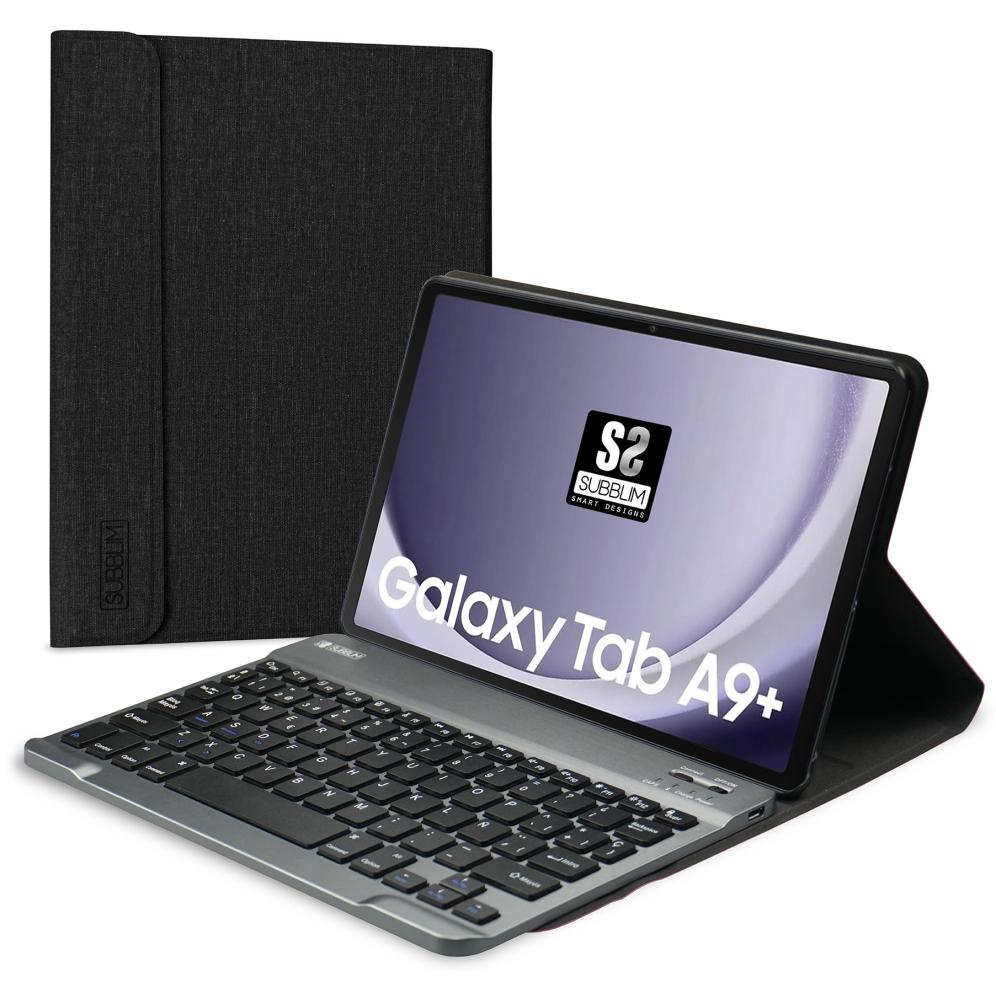 Funda teclado Bluetooth 5.2 QWERTY español Subblim Galaxy Tab A9+ 11″ multipunto, magnética, resistente