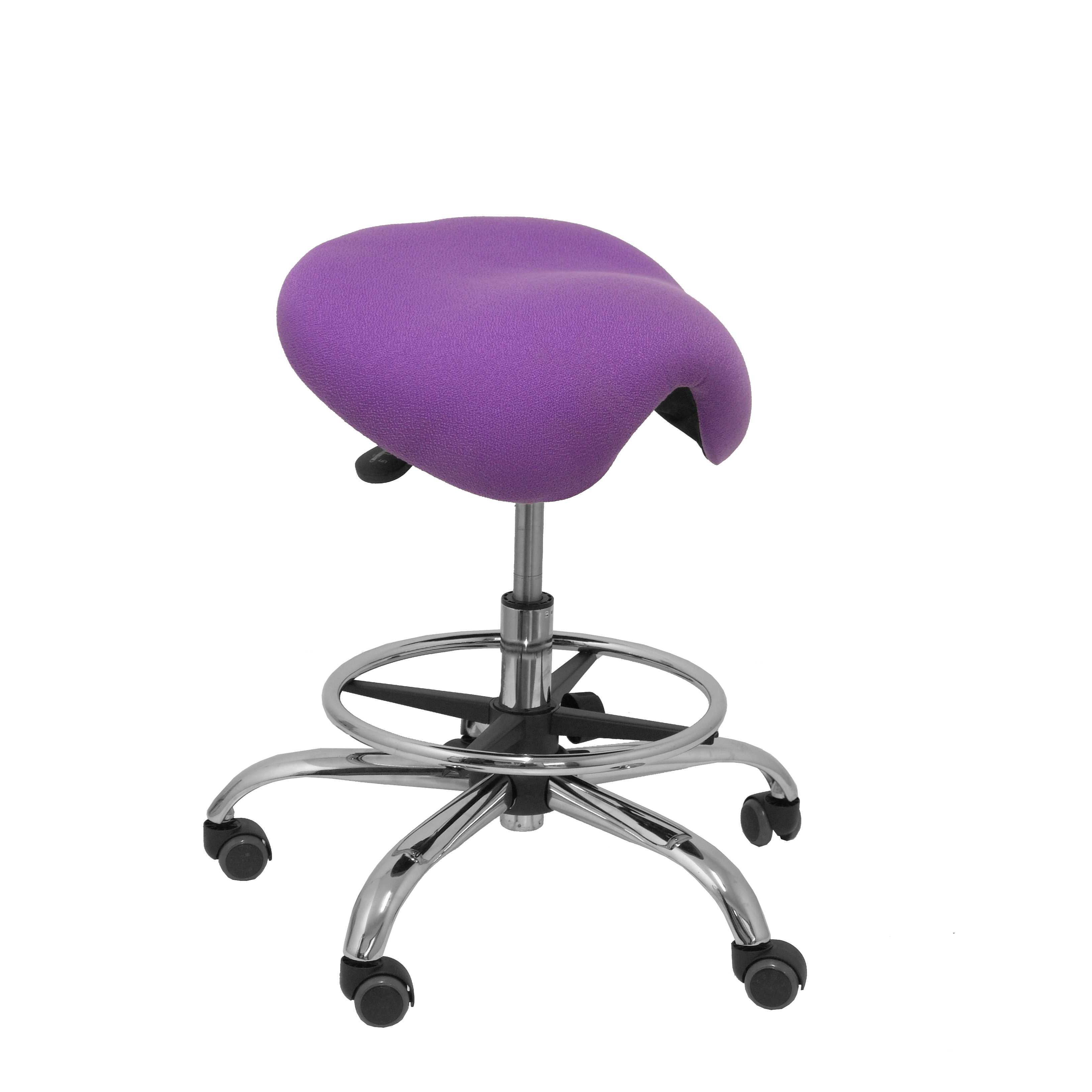Piqueras Y Crespo Taburete Clínico Ergonómico Regulable en Altura con Aro Reposapiés y Base Cromada