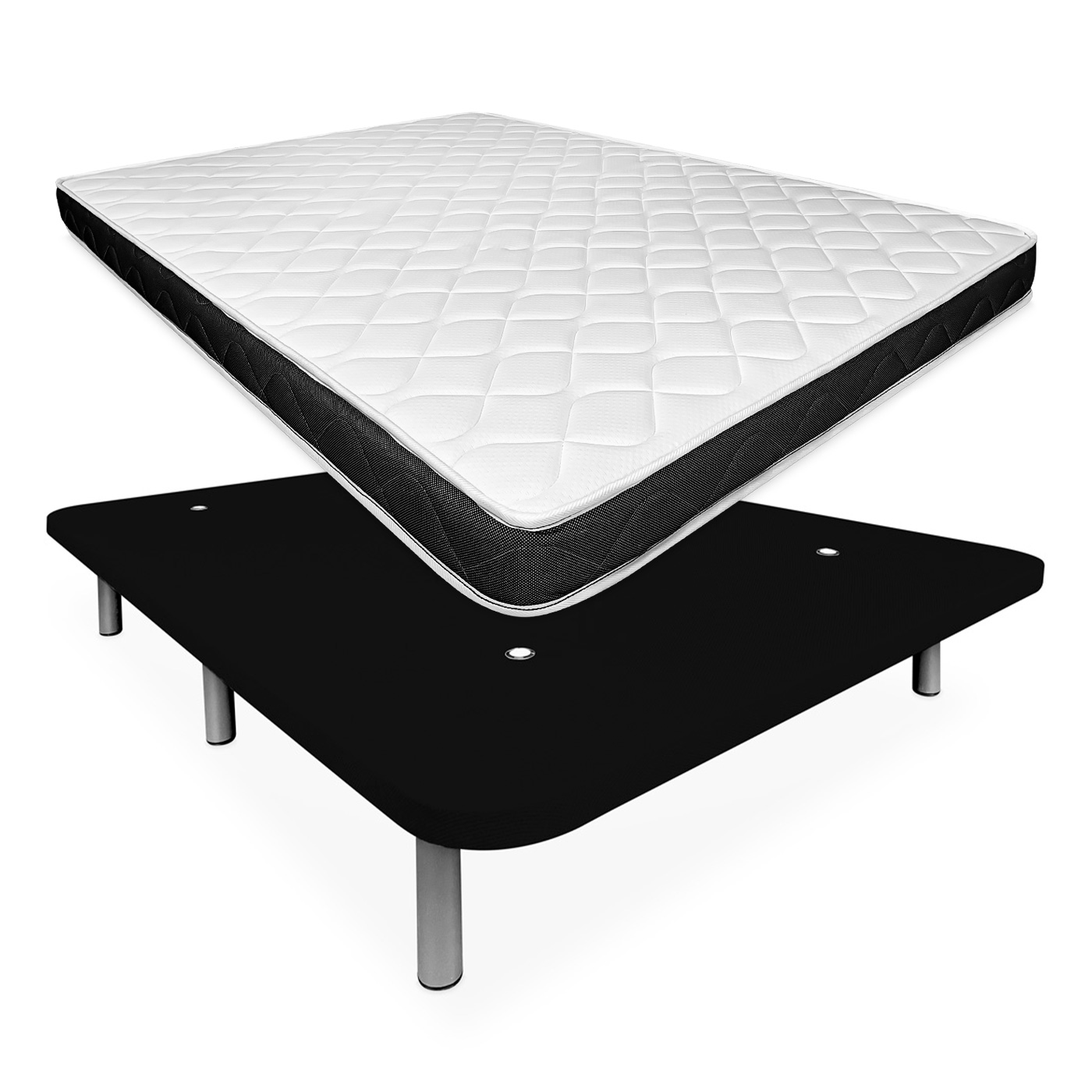 Pack Base tapizada con colchón viscoelástico 13cm de grosor - Duérmete Online