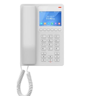 Grandstream ghp630w tel&eacute fono ip compacto blanco wi-fi, 2 cuentas sip, 2 l&iacute neas. 1 puerto 10/100 poe. pantalla lcd a color de 480x320 (3.5 pulgadas). escritorio o pared. psu 12v/0.5a incluida.