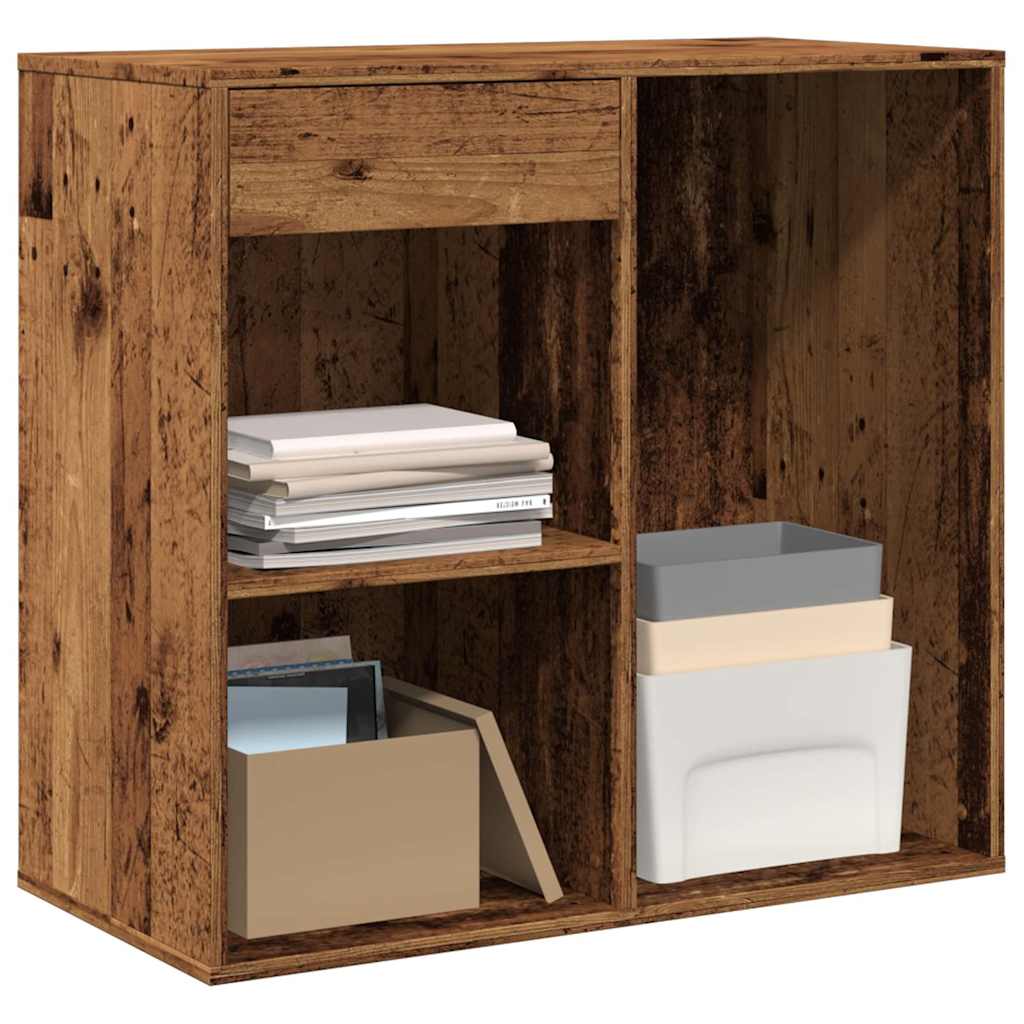 vidaXL Armario de maquillaje madera roble artesanal 80x40x75 cm en color Roble artisan/Madera antigua/Marrón roble y más | almacenamiento funcional diseño moderno para baño dormitorio sala