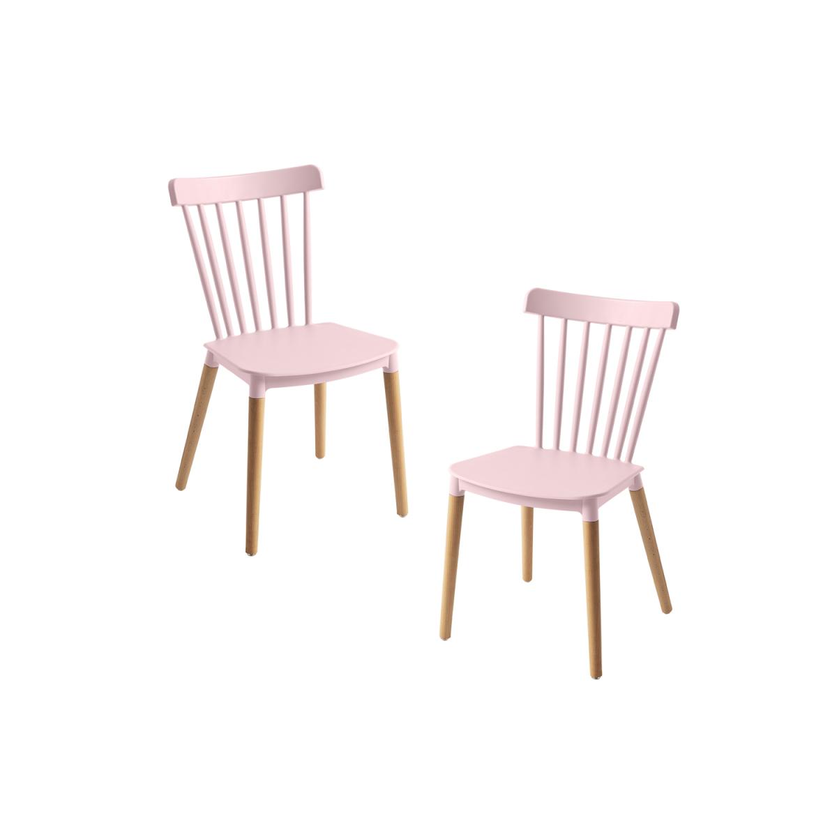 Regalos Miguel - Packs Sillas Comedor - Pack 2 Sillas Leka - Rosa