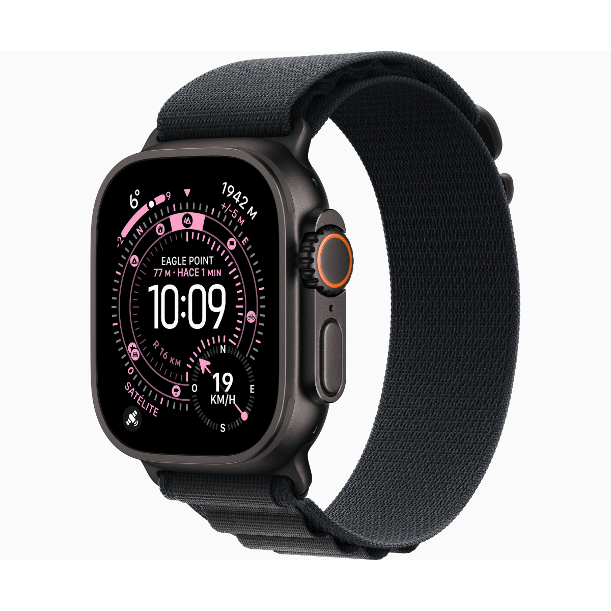 Apple Watch Ultra 3 GPS + Cellular 49mm Titanio Negro con Correa Alpine Loop Negra - Talla L