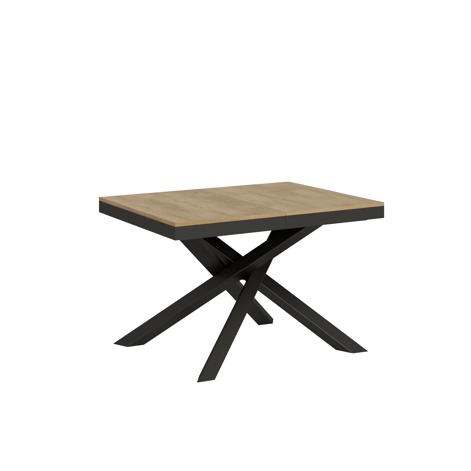 Mesa extensible 90x120/380 cm Volantis Evolution Roble Nature Estructura Antracita - Itamoby