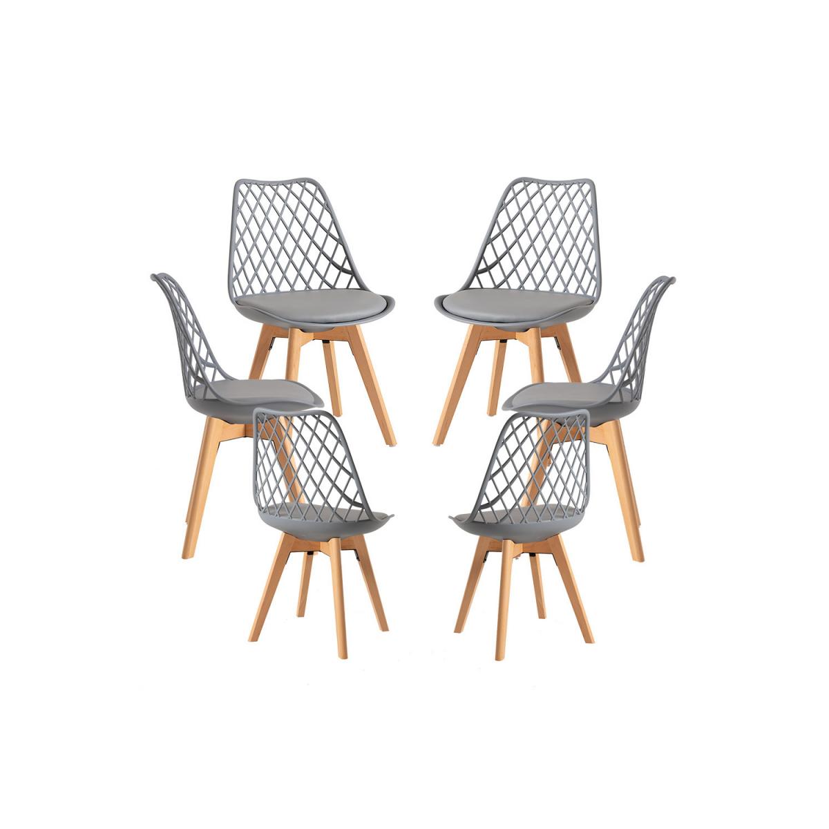 Regalos Miguel - Packs Sillas Comedor - Pack 6 Sillas Mima - Gris claro