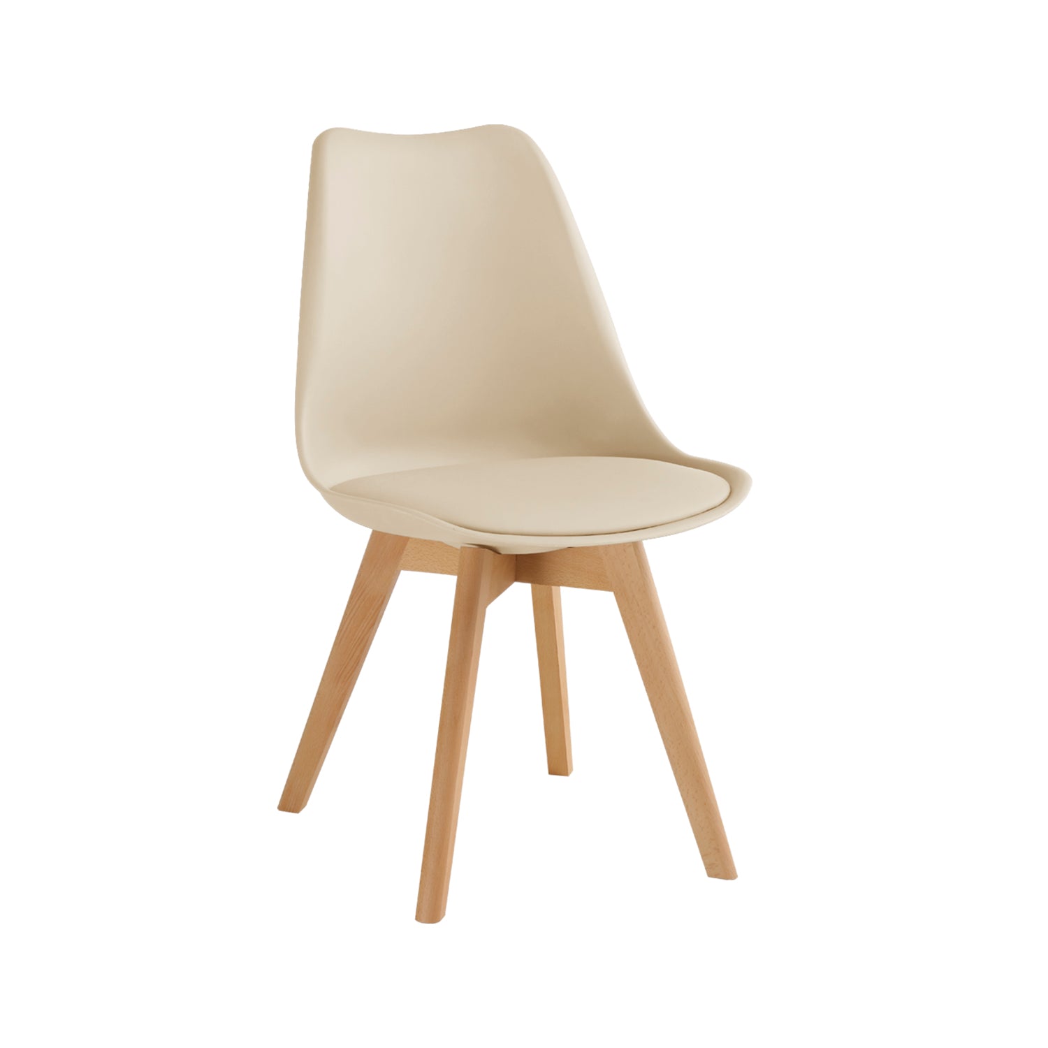Set de 4 sillas de comedor mavis  beige para hogar moderno mueble de almacenaje  - Homekit