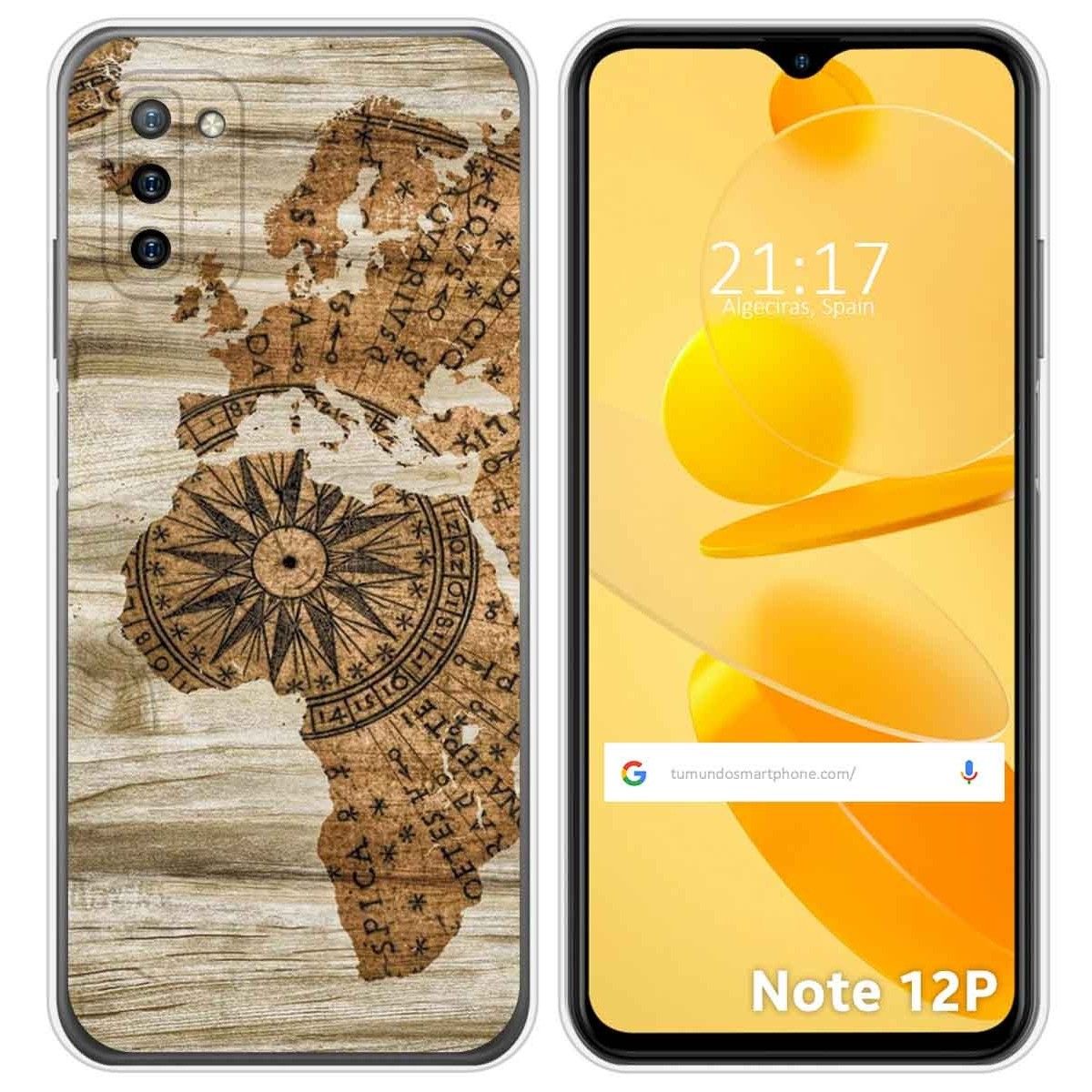 Funda Silicona para Ulefone Note 12P diseño Madera 07 Dibujos
