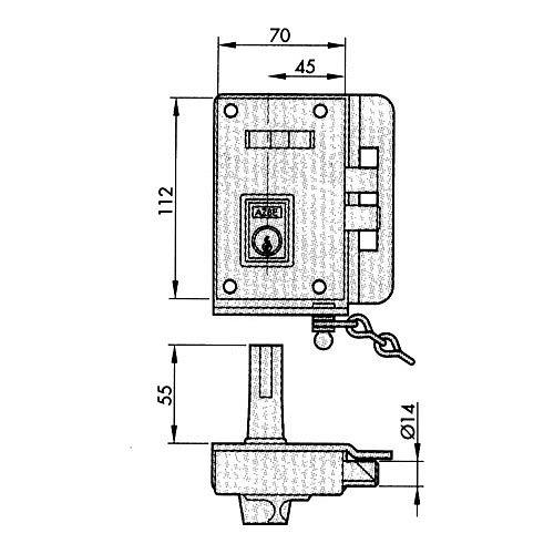 Cerradura sobreponer YALE 10-C Derecha niquel