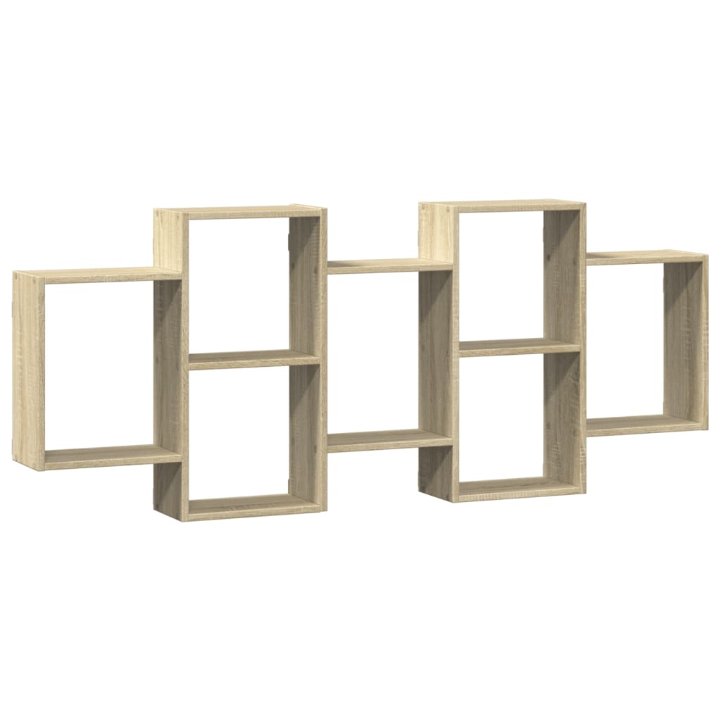 vidaXL Estantería de pared madera de ingeniería 159x18x65 cm Multicolor