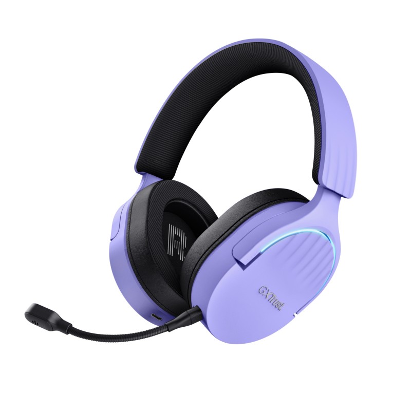 Trust - GXT 491P FAYZO Auriculares Inalámbrico y alámbrico Diadema Juego USB tipo A Bluetooth Negro, Púrpura 25305