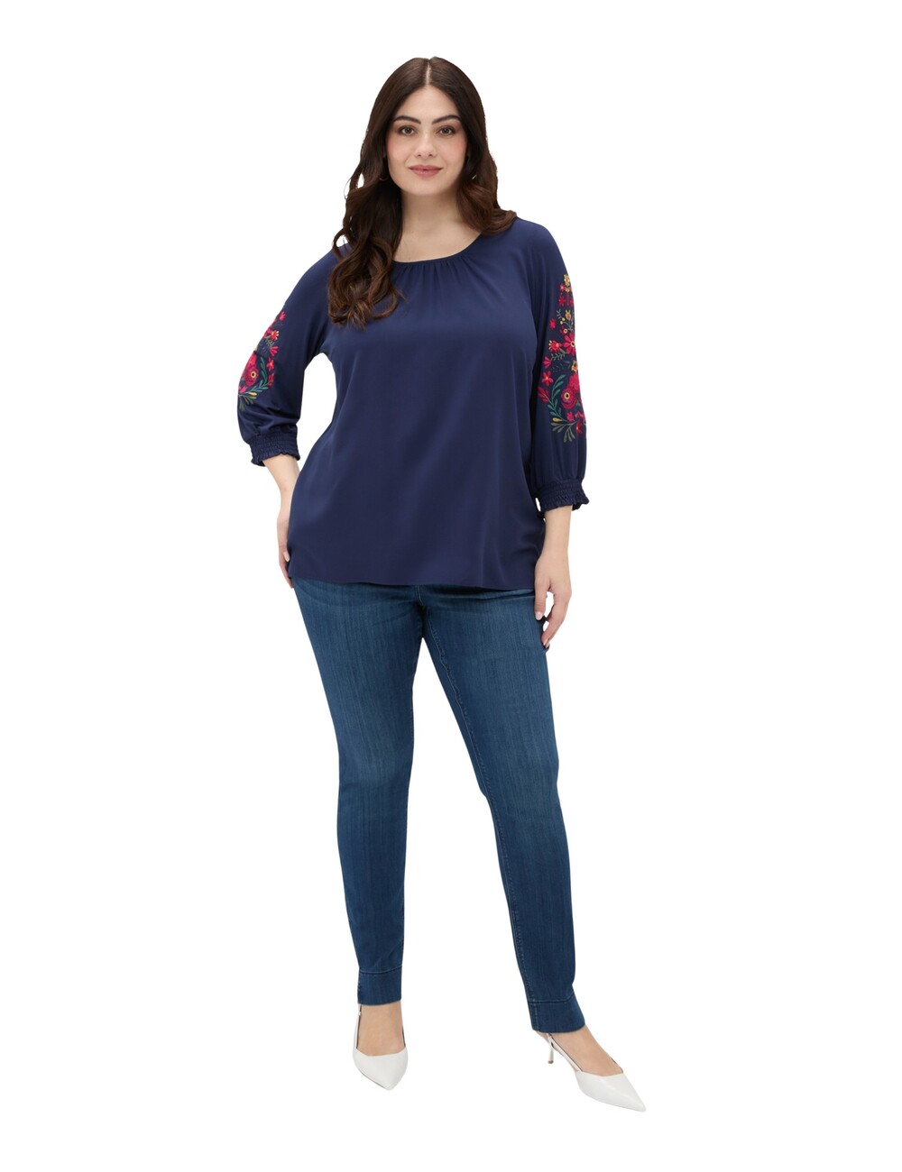 Fiorella Rubino - Camiseta de viscosa con bordados