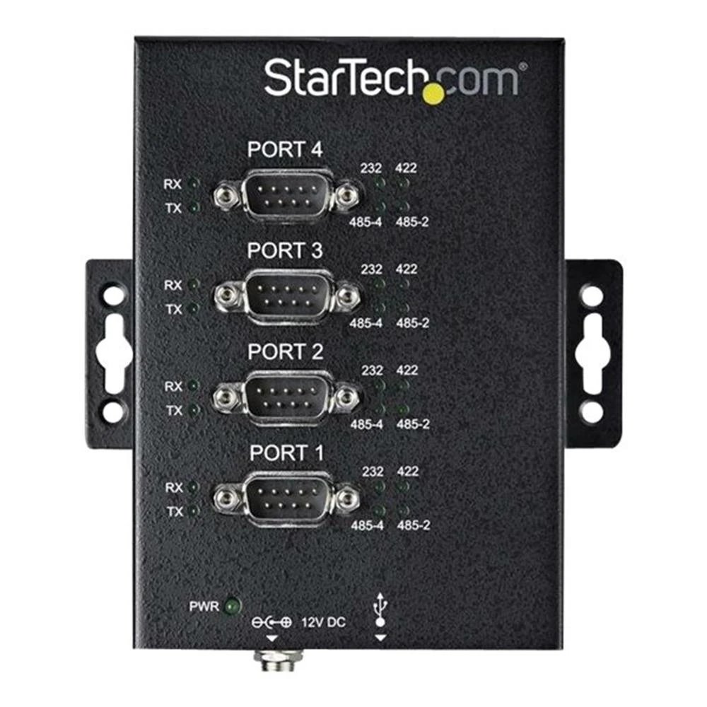 HUB Switch puertos 4 x puertos serie RS-232/RS-422/RS-485 (DB9 macho); 1 x puerto USB 2.0 Tipo B StarTech ICUSB234854I | RS-232, RS-422, RS-485, Negro